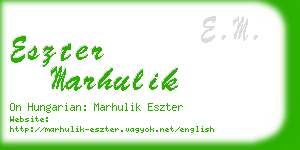 eszter marhulik business card